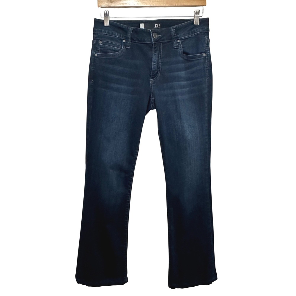 Kut from the Kloth Natalie Bootcut Jeans Womens 6 High Rise Dark Wash Denim